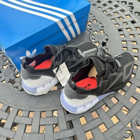 Adidas ZX 2K Boost J Black White Big Kid's Athletic Shoes FZ2948